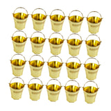 Maxbell 20Pcs Small Candy Buckets Party Supplies Birthday Decor Modern Snack Buckets Gold