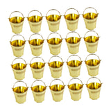 Maxbell 20Pcs Small Candy Buckets Party Supplies Birthday Decor Modern Snack Buckets Gold