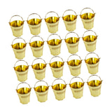 Maxbell 20Pcs Small Candy Buckets Party Supplies Birthday Decor Modern Snack Buckets Gold