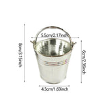 Maxbell 20Pcs Small Candy Buckets Party Supplies Birthday Decor Modern Snack Buckets Silvery