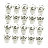 Maxbell 20Pcs Small Candy Buckets Party Supplies Birthday Decor Modern Snack Buckets Silvery