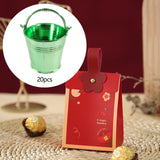 Maxbell 20Pcs Small Candy Buckets Party Supplies Birthday Decor Modern Snack Buckets Green