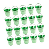 Maxbell 20Pcs Small Candy Buckets Party Supplies Birthday Decor Modern Snack Buckets Green