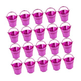 Maxbell 20Pcs Small Candy Buckets Party Supplies Birthday Decor Modern Snack Buckets Rose Red