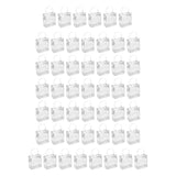 Maxbell 50 Pieces Clear Gift Bags Crafting PVC Treat Bags for Birthday Wedding Party Height 15cm