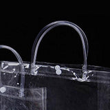 Maxbell 50 Pieces Clear Gift Bags Crafting PVC Treat Bags for Birthday Wedding Party Height 15cm