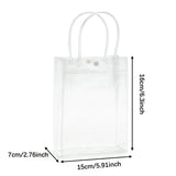 Maxbell 50 Pieces Clear Gift Bags Crafting PVC Treat Bags for Birthday Wedding Party Height 16cm