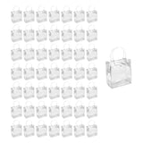 Maxbell 50 Pieces Clear Gift Bags Crafting PVC Treat Bags for Birthday Wedding Party Height 20cm