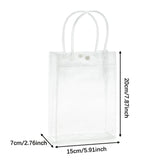 Maxbell 50 Pieces Clear Gift Bags Crafting PVC Treat Bags for Birthday Wedding Party Height 20cm