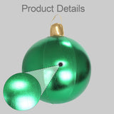 Maxbell Large Christmas Inflatable Ball Inflatable Balloon for Wedding Outside Patio Green