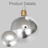 Maxbell Large Christmas Inflatable Ball Inflatable Balloon for Wedding Outside Patio Silver