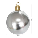 Maxbell Large Christmas Inflatable Ball Inflatable Balloon for Wedding Outside Patio Silver