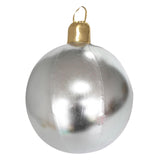 Maxbell Large Christmas Inflatable Ball Inflatable Balloon for Wedding Outside Patio Silver