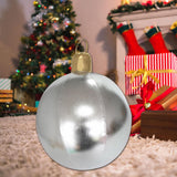 Maxbell Large Christmas Inflatable Ball Inflatable Balloon for Wedding Outside Patio Silver