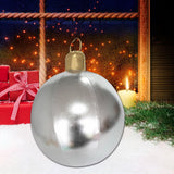 Maxbell Large Christmas Inflatable Ball Inflatable Balloon for Wedding Outside Patio Silver
