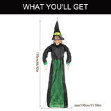 Maxbell Halloween Hanging Witch 67” for Indoor and Outdoor Garden Theme Party Favors Green