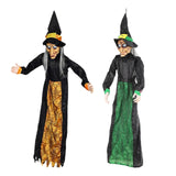 Maxbell Halloween Hanging Witch 67” for Indoor and Outdoor Garden Theme Party Favors Green