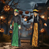 Maxbell Halloween Hanging Witch 67” for Indoor and Outdoor Garden Theme Party Favors Green