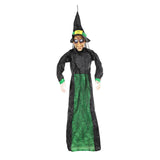 Maxbell Halloween Hanging Witch 67” for Indoor and Outdoor Garden Theme Party Favors Green