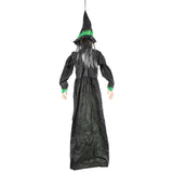 Maxbell Halloween Hanging Witch 67” for Indoor and Outdoor Garden Theme Party Favors Green