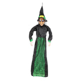 Maxbell Halloween Hanging Witch 67” for Indoor and Outdoor Garden Theme Party Favors Green