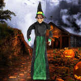 Maxbell Halloween Hanging Witch 67” for Indoor and Outdoor Garden Theme Party Favors Green
