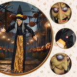 Maxbell Halloween Hanging Witch 67” for Indoor and Outdoor Garden Theme Party Favors Yellow