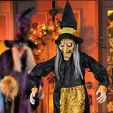 Maxbell Halloween Hanging Witch 67” for Indoor and Outdoor Garden Theme Party Favors Yellow