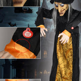 Maxbell Halloween Hanging Witch 67” for Indoor and Outdoor Garden Theme Party Favors Yellow