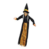 Maxbell Halloween Hanging Witch 67” for Indoor and Outdoor Garden Theme Party Favors Yellow