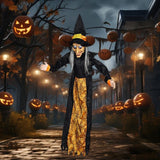 Maxbell Halloween Hanging Witch 67” for Indoor and Outdoor Garden Theme Party Favors Yellow