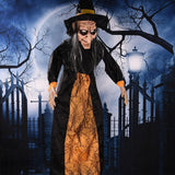 Maxbell Halloween Hanging Witch 67” for Indoor and Outdoor Garden Theme Party Favors Yellow