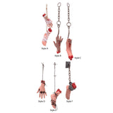 Maxbell Scary Hanging Severed Ornament Realistic Bloody for Halloween Indoor Outdoor Style A