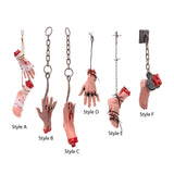 Maxbell Scary Hanging Severed Ornament Realistic Bloody for Halloween Indoor Outdoor Style A