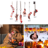 Maxbell Scary Hanging Severed Ornament Realistic Bloody for Halloween Indoor Outdoor Style A