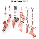 Maxbell Scary Hanging Severed Ornament Realistic Bloody for Halloween Indoor Outdoor Style A