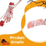 Maxbell Scary Hanging Severed Ornament Realistic Bloody for Halloween Indoor Outdoor Style A