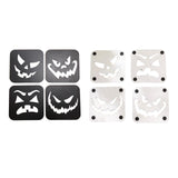 Maxbell 4Pcs Halloween Coasters Coffee Mug Coasters Decorative Cup Coasters for Desk Black