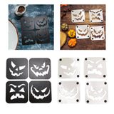 Maxbell 4Pcs Halloween Coasters Coffee Mug Coasters Decorative Cup Coasters for Desk Black