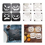 Maxbell 4Pcs Halloween Coasters Coffee Mug Coasters Decorative Cup Coasters for Desk Black
