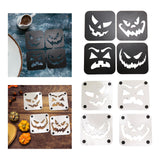 Maxbell 4Pcs Halloween Coasters Coffee Mug Coasters Decorative Cup Coasters for Desk Black