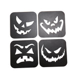 Maxbell 4Pcs Halloween Coasters Coffee Mug Coasters Decorative Cup Coasters for Desk Black