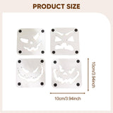 Maxbell 4Pcs Halloween Coasters Coffee Mug Coasters Decorative Cup Coasters for Desk White