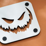 Maxbell 4Pcs Halloween Coasters Coffee Mug Coasters Decorative Cup Coasters for Desk White