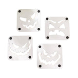 Maxbell 4Pcs Halloween Coasters Coffee Mug Coasters Decorative Cup Coasters for Desk White