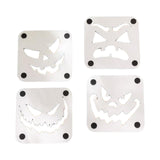 Maxbell 4Pcs Halloween Coasters Coffee Mug Coasters Decorative Cup Coasters for Desk White