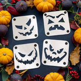 Maxbell 4Pcs Halloween Coasters Coffee Mug Coasters Decorative Cup Coasters for Desk White