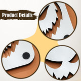 Maxbell 4Pcs Halloween Coasters Coffee Mug Coasters Decorative Cup Coasters for Desk White