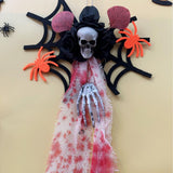 Maxbell Halloween Hanging Skeleton Creative Scary Flying Ghost for Patio Garden Yard Style A