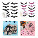 Maxbell 1 Roll of 500 Halloween Bat Stickers for Journal Halloween Party Favor Decor Style A